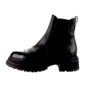 CHANEL Leather CC Chelsea Boots